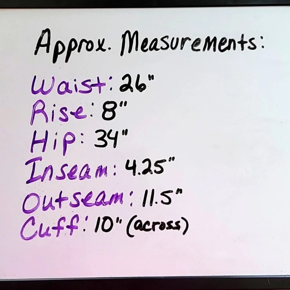 Prana London Distressed Denim Shorts with Released Cuff Dark Wash Size 25/0 NWT - Picture 10 of 10